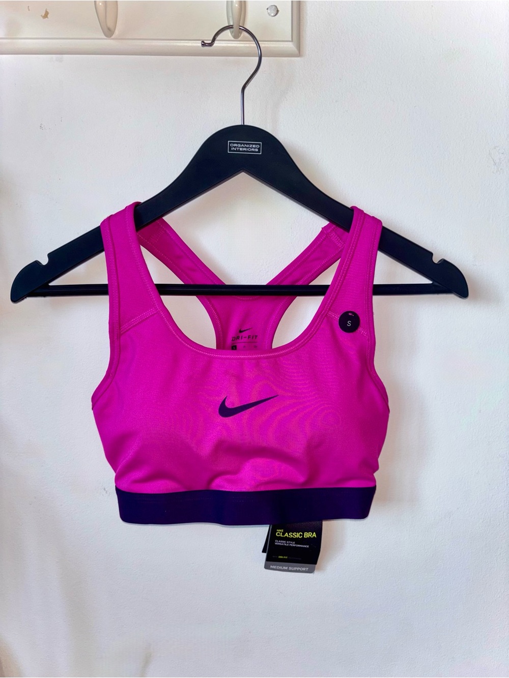 Nike Dri-FIT Pink Classic Sports Bra | Size S | NWT | Medium Support | Workout
